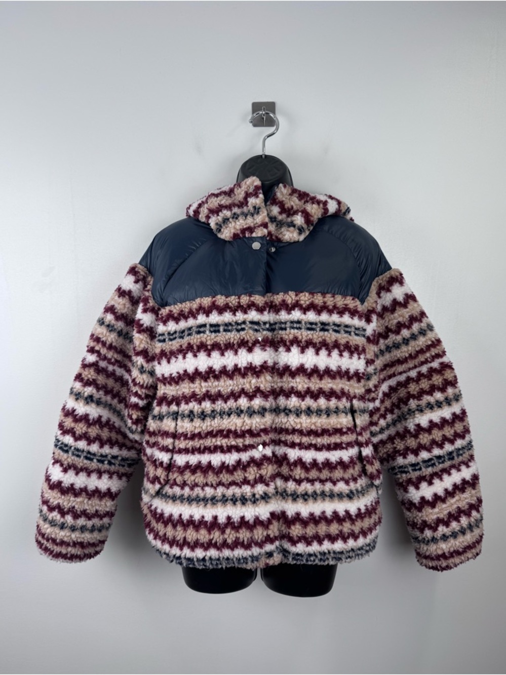 Rag & Bone Women Joelle Sherpa Printed Puffer Jacket Size Small